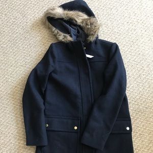J. Crew hooded wool coat